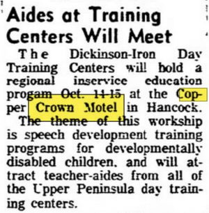 Copper Crown Motel - Oct 13 1971 Article (newer photo)